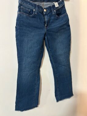 Chico's Dark Blue Cropped Straight-Leg Jeans